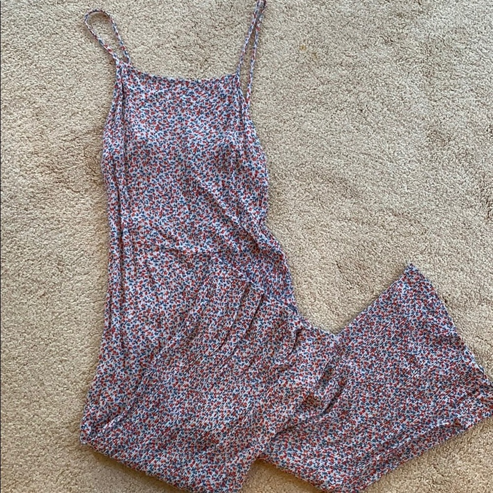 Floral Crop leg onesie